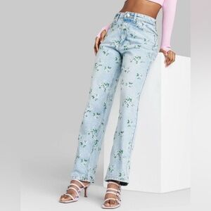 3/$20🍁SALE! Wild Fable 90s relaxed straight floral print denim jeans